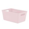 Homebase Storage Containers | Small Plastic Storage Tray - Pink - 4L