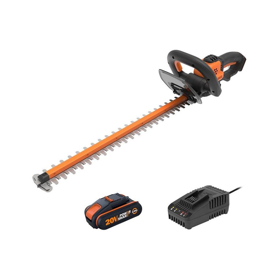 Homebase Hedge Trimmers | Worx Wg264E 56Cm Cordless Hedge Trimmer