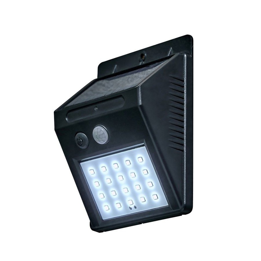 Homebase Solar Garden Lights | 4W Led Fixed Solar Floodlight With Pir Motion Sensor