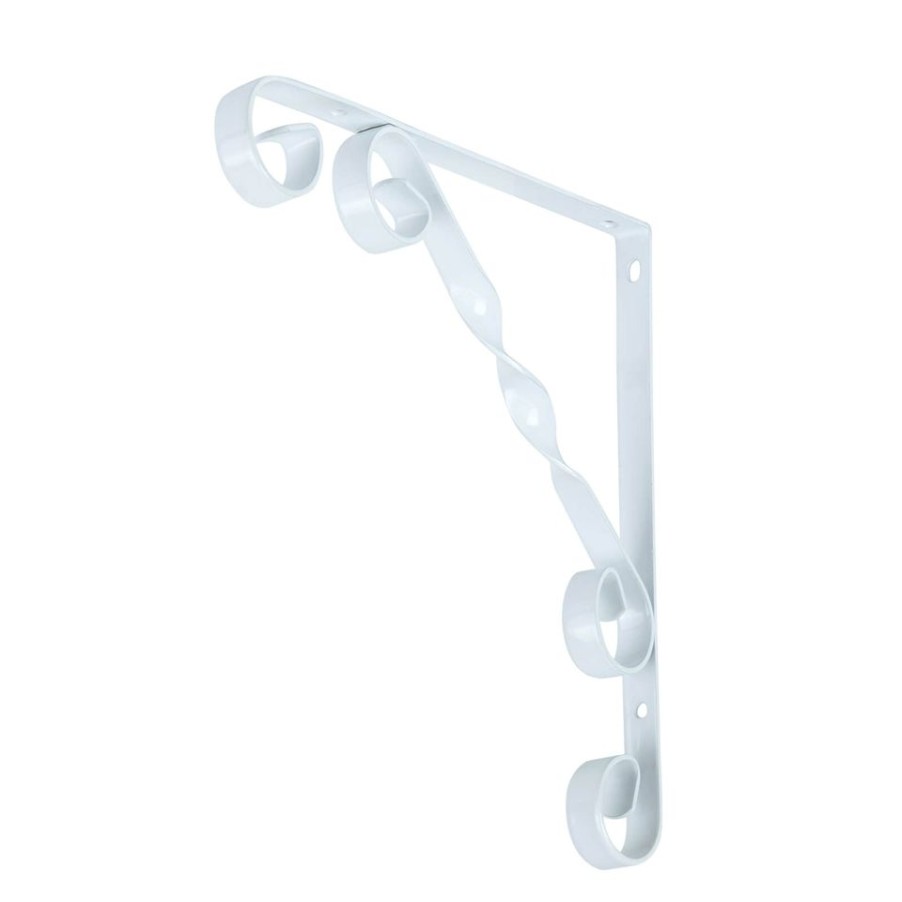 Homebase Shelving Brackets | Scroll Bracket - White - 250X250Mm