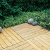 Homebase Garden Decking | Patio Deck Tile - 90X90Cm Pack Of 4