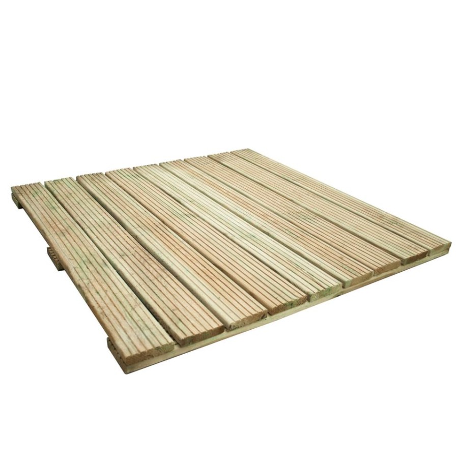 Homebase Garden Decking | Patio Deck Tile - 90X90Cm Pack Of 4