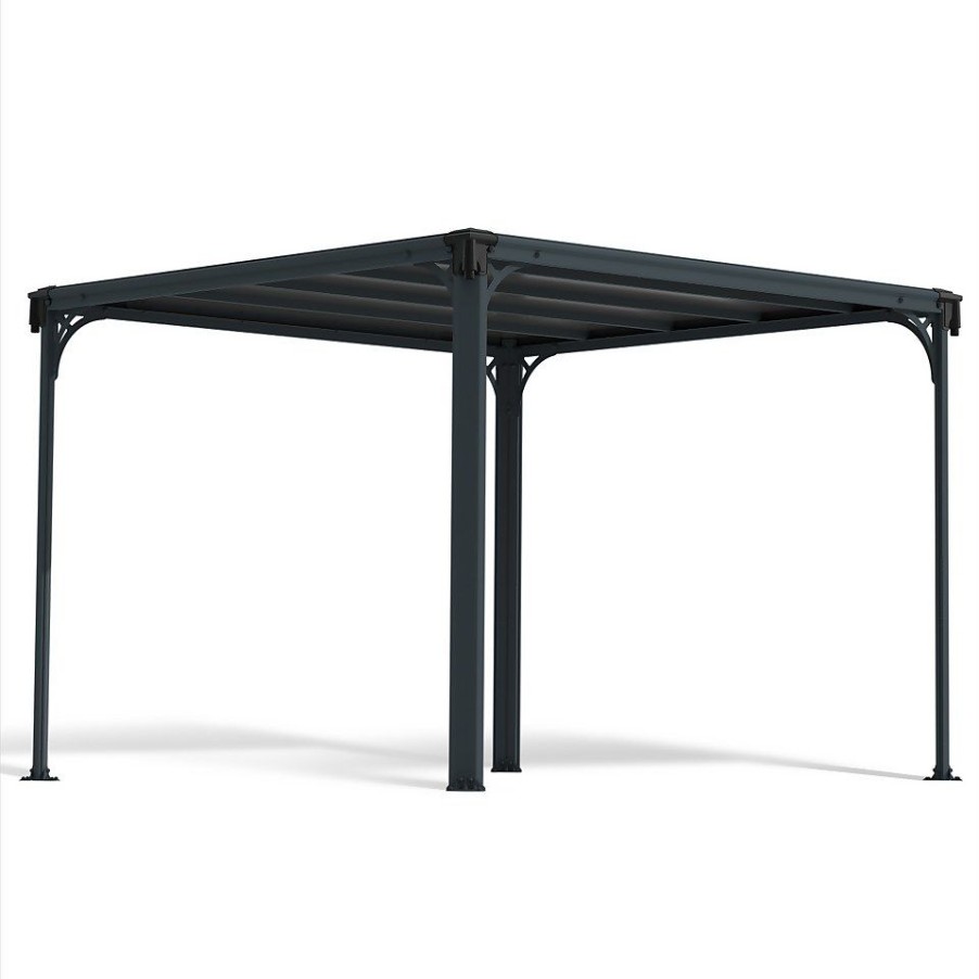 Homebase Gazebos & Marquees | Palram - Canopia Milano 3000 Garden Gazebo Grey