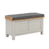 Homebase Hallway Furniture | Norbury Hallway Storage Bench - Grey