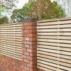 Homebase Garden Fencing | Forest Double Forest Slatted Fence Panel - 3Ft - Pack Of 4