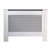 Homebase Hallway Furniture | Radiator Cover With Diamond Lattice Design In White - Small