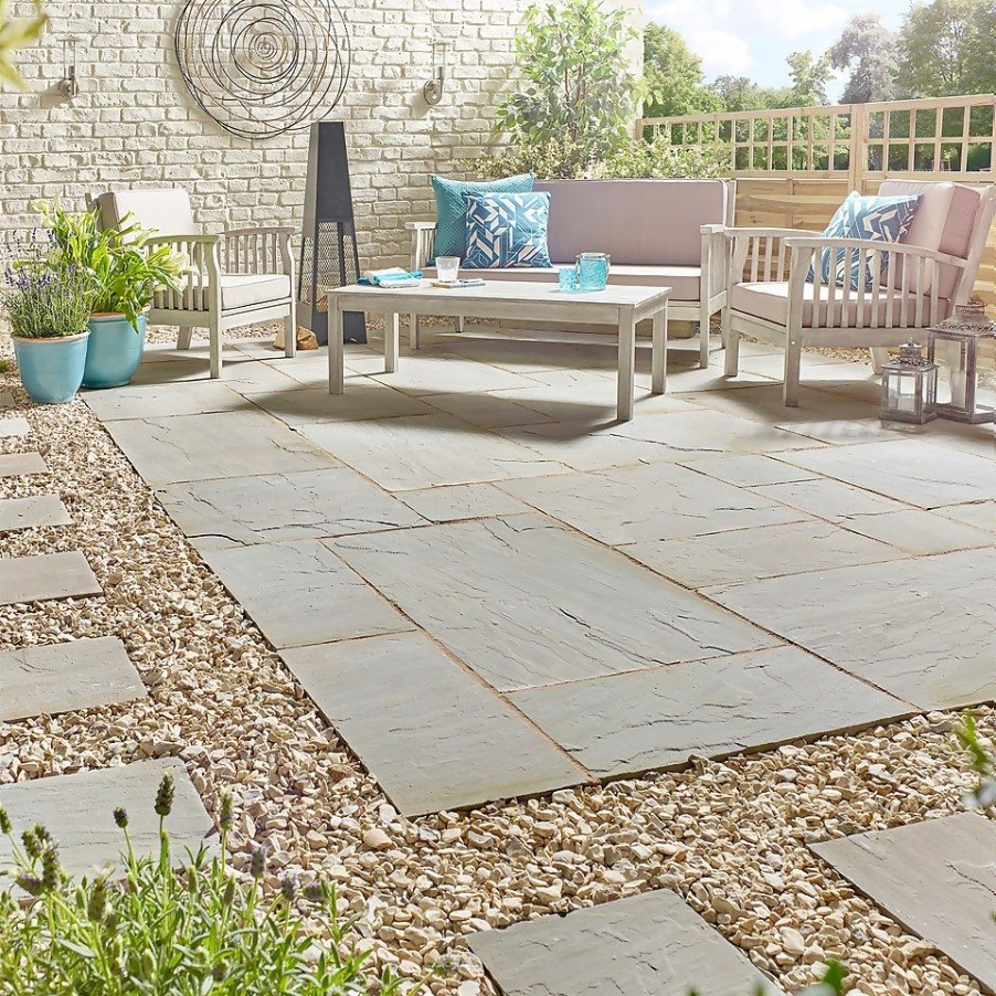 Homebase Paving Stones & Slabs | Stylish Stone Natural Sandstone 900 X 600Mm - Lakefell