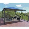 Homebase Gazebos & Marquees | Palram - Canopia Palermo 4300 Garden Gazebo Grey