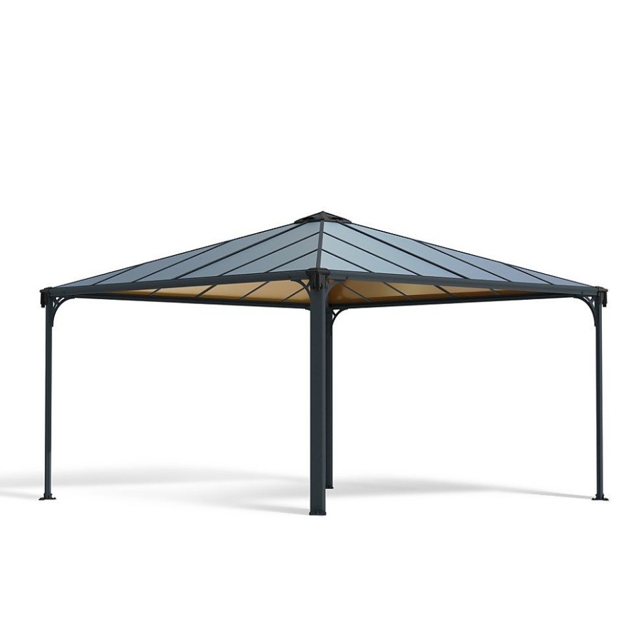 Homebase Gazebos & Marquees | Palram - Canopia Palermo 4300 Garden Gazebo Grey