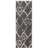 Homebase Rugs | Deluxe Berber Shaggy Runner - Charcoal & White - 180X67Cm