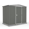 Homebase Garden Sheds | Absco 7.5 X 5Ft Regent Metal Apex Shed - Grey