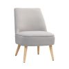 Homebase Chairs | Toby Velvet Accent Chair - Grey