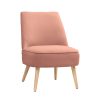 Homebase Chairs | Toby Velvet Accent Chair - Pink