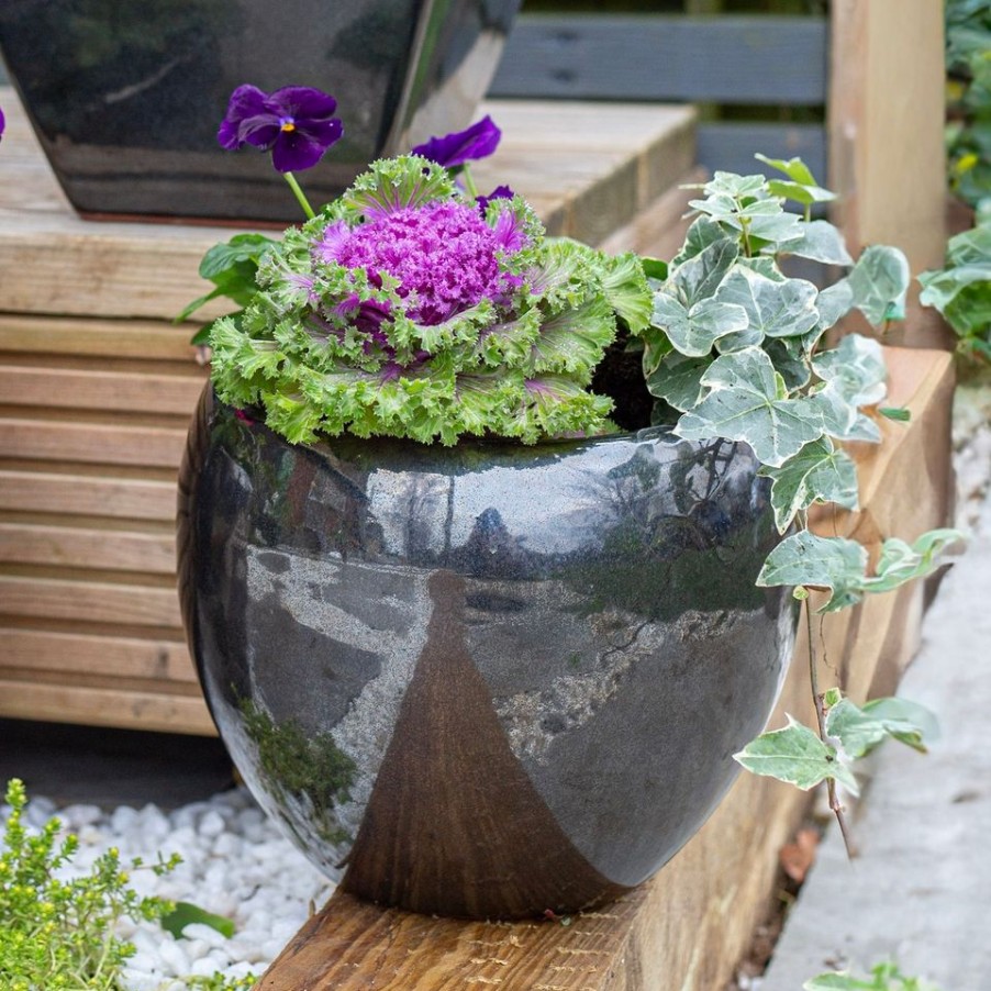 Homebase Plant Pots | Chiswick Moon Plant Pot - Mirror - 25Cm