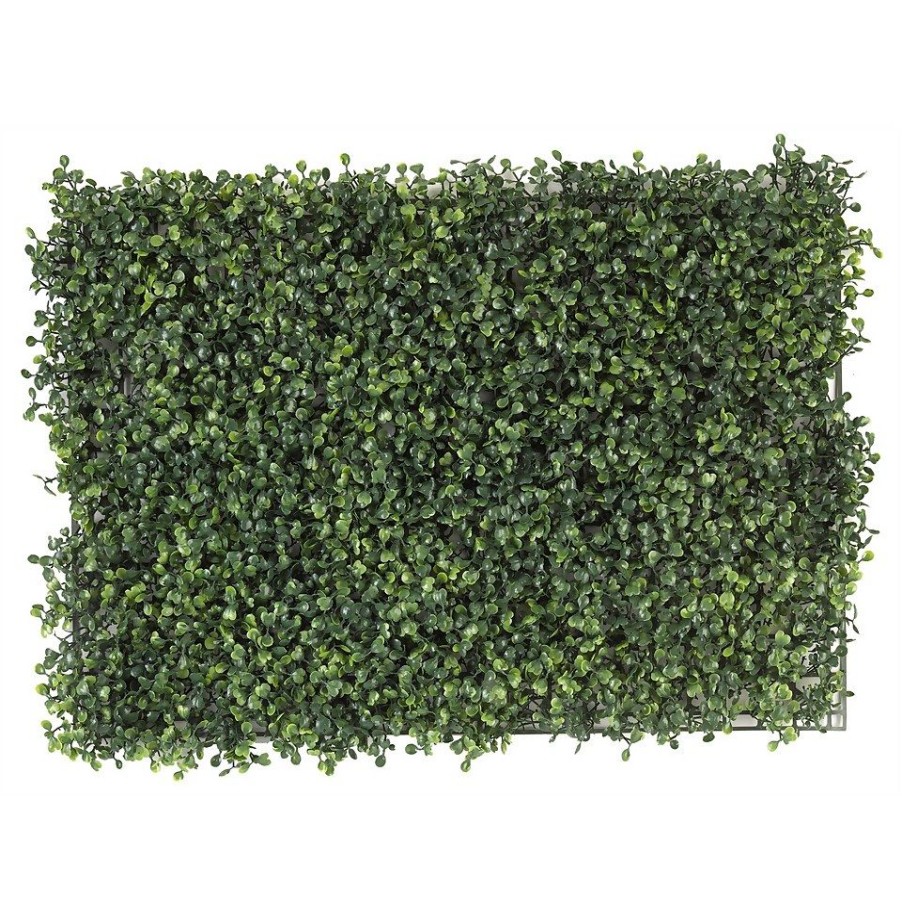 Homebase Artificial Plants | Artificial Boxwood Hedge Topiary Screening Panel - 60X40Cm