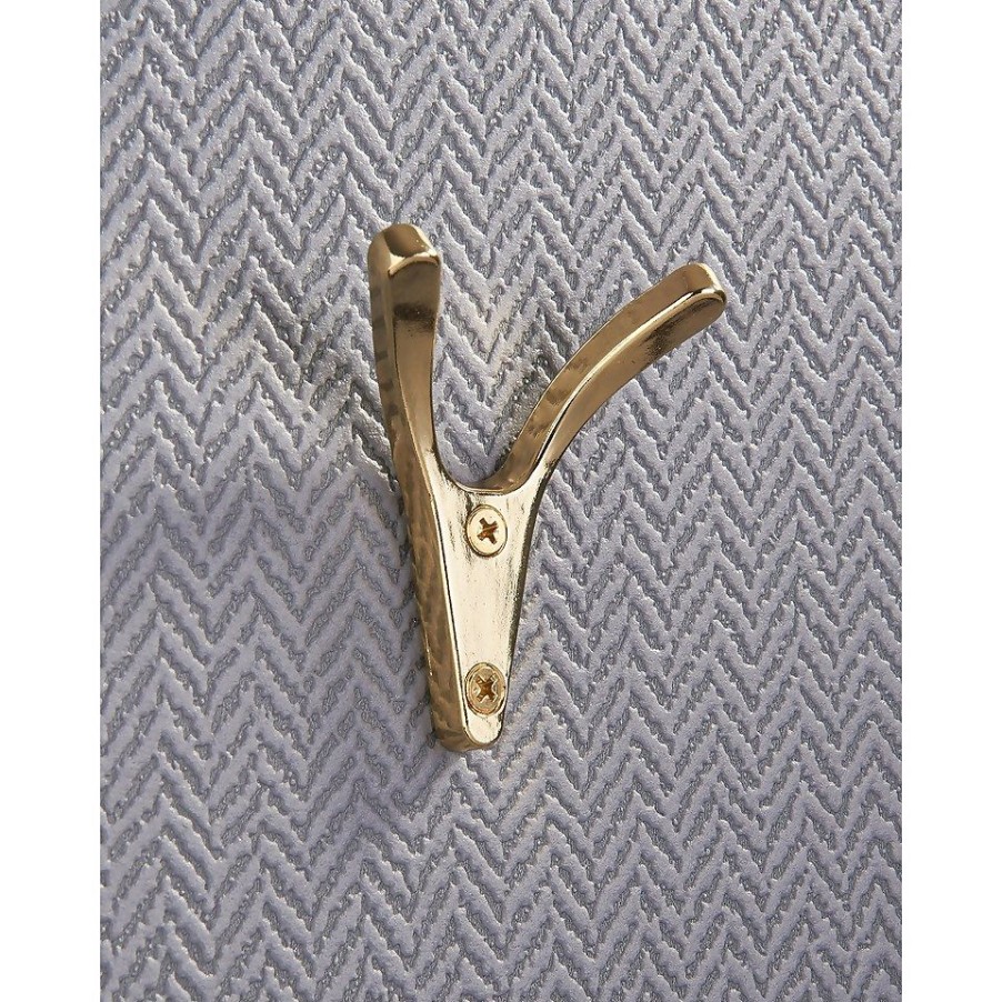 Homebase Hallway Furniture | Two Prong Ant Hook - Polished Brass