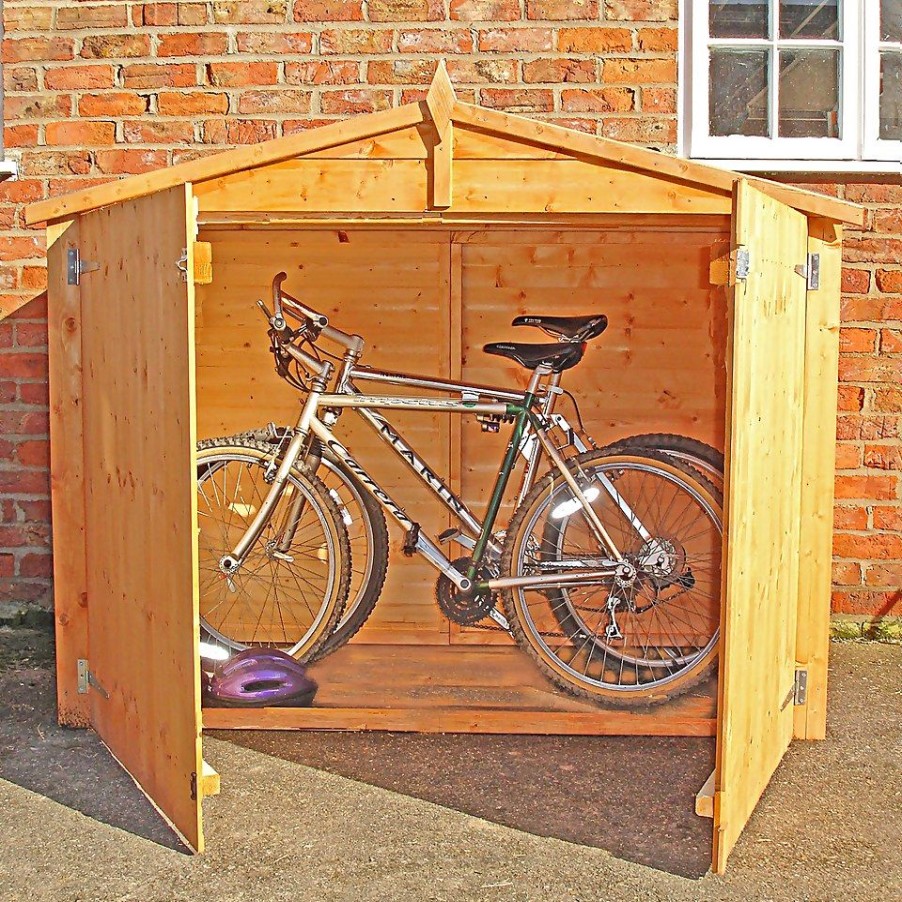 Homebase Garden Storage | Shire 7 X 3Ft Shiplap Double Door Bike Storage