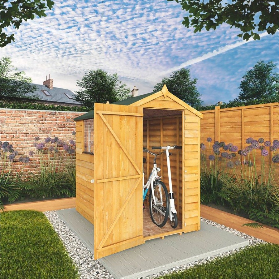 Homebase Garden Sheds | Mercia 6X4Ft Overlap Apex Shed