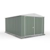 Homebase Garden Sheds | Absco 10 X 15Ft Utility Workshop Apex Metal Shed - Green