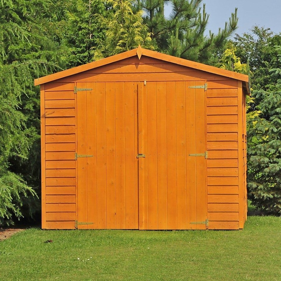 Homebase Garden Sheds | Shire 10 X 15Ft Double Door Overlap Garden Shed With No Windows