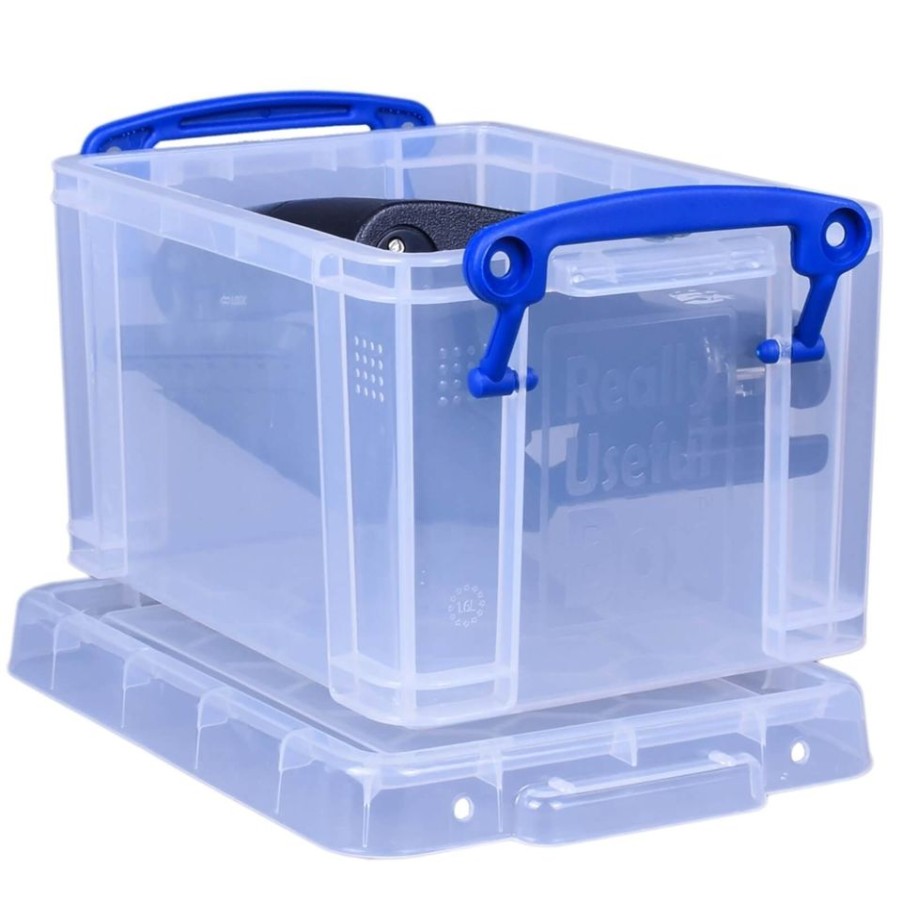 Homebase Storage Containers | Really Useful Storage Box - Clear - 1.6L