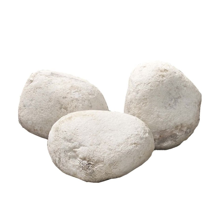 Homebase Decorative Stone, Gravel & Chippings | Stylish Stone Arctic White Boulders - Full Crate (70-80 Pieces)