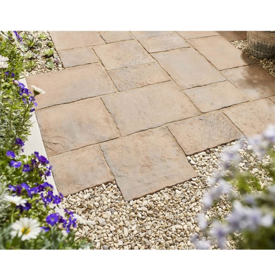 Homebase Paving Stones & Slabs | Belfrey Paving 450 X 300Mm Autumn Brown - Full Pack Of 56 Slabs