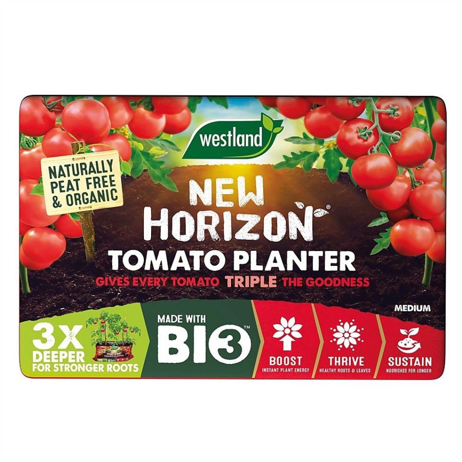 Homebase Compost | New Horizon Peat Free Tomato Planter Medium - 35L