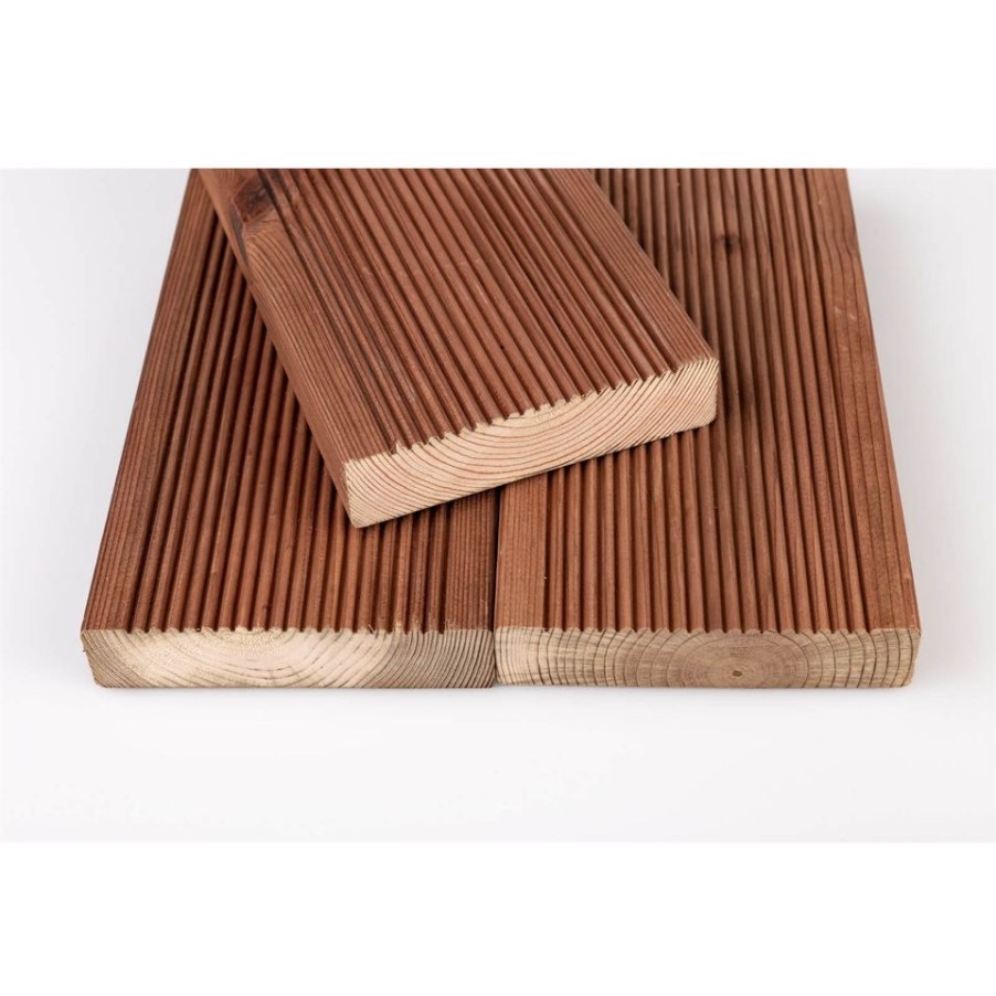 Homebase Garden Decking | Softwood Timber Brown Decking28X120X3.0Mtr (Pack Of 4)