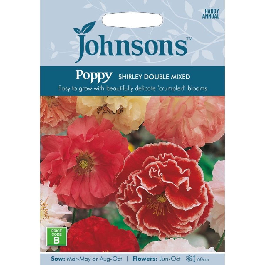 Homebase Seeds | Poppy Shirley Double Mixed Seeds