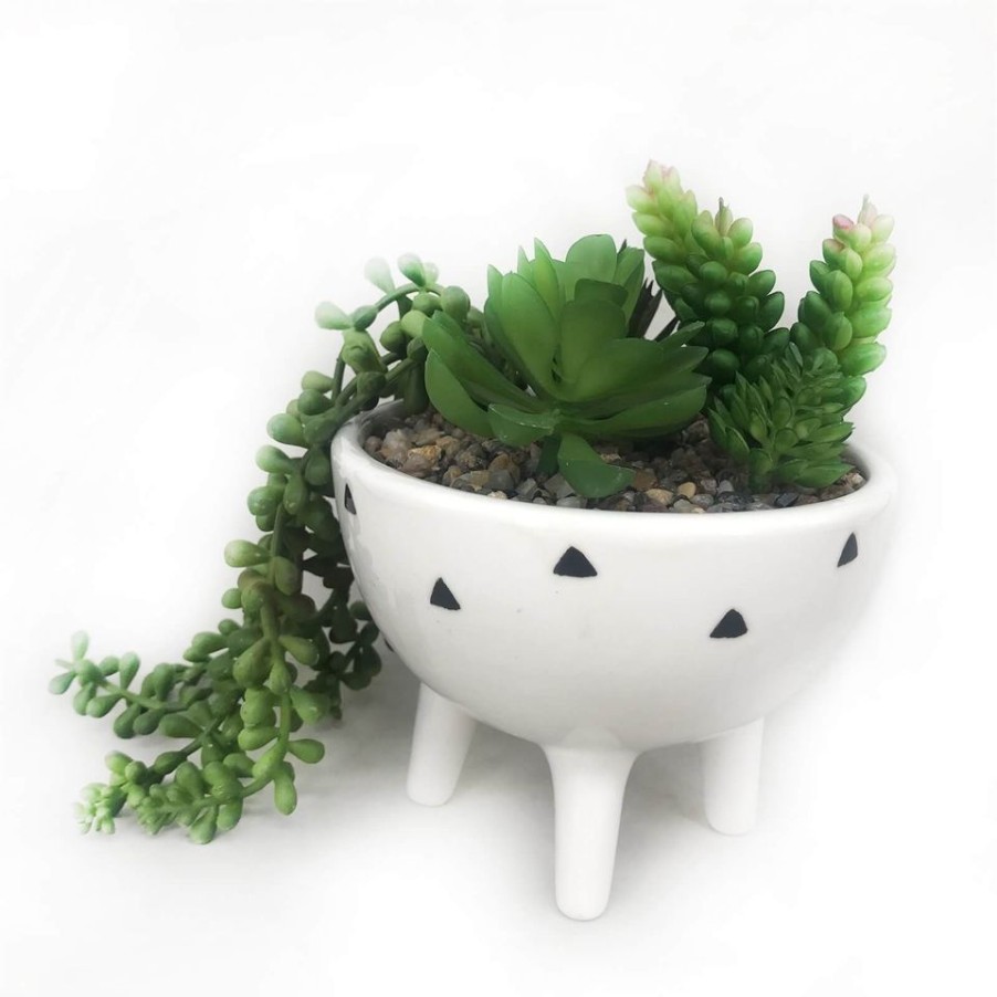 Homebase Artificial Plants | Trailing Plant In White Pot With Legs