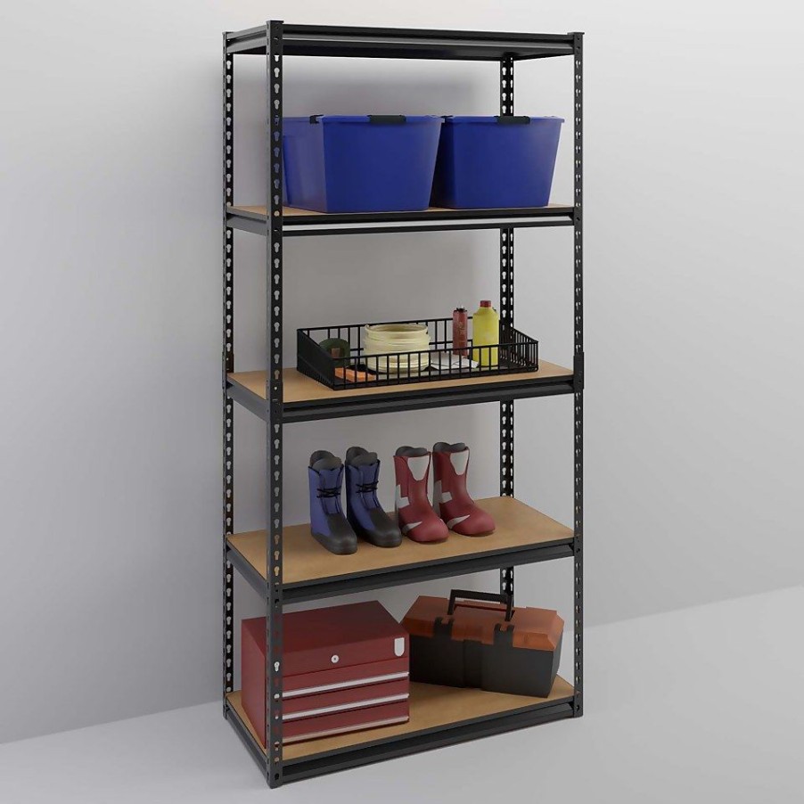 Homebase Garage Storage | Handy 5 Mdf Shelf Storage Unit 200Kg - 900 X 1830 X 400Mm