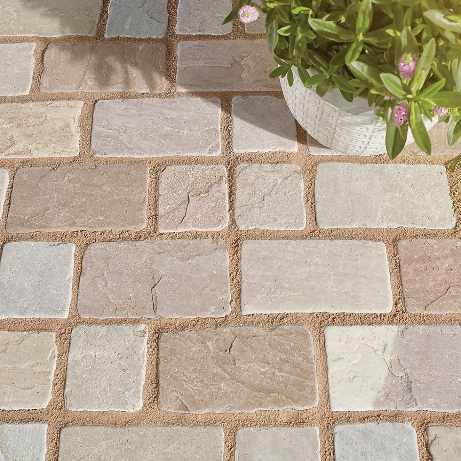 Homebase Decorative Stone, Gravel & Chippings | Stylish Stone Tumbled Cobble Set - 200 X 100Mm Sycamore - 890Kg