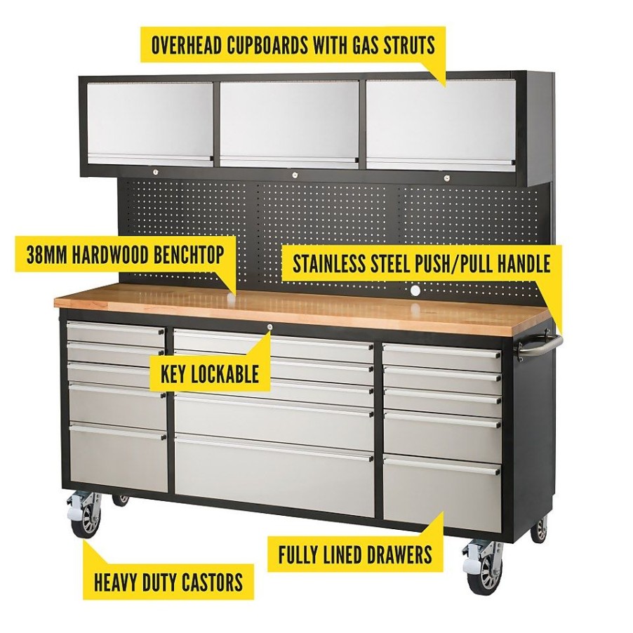 Homebase Garage Storage | Ultimate Storage 72In Garage Workstation Tool Trolley