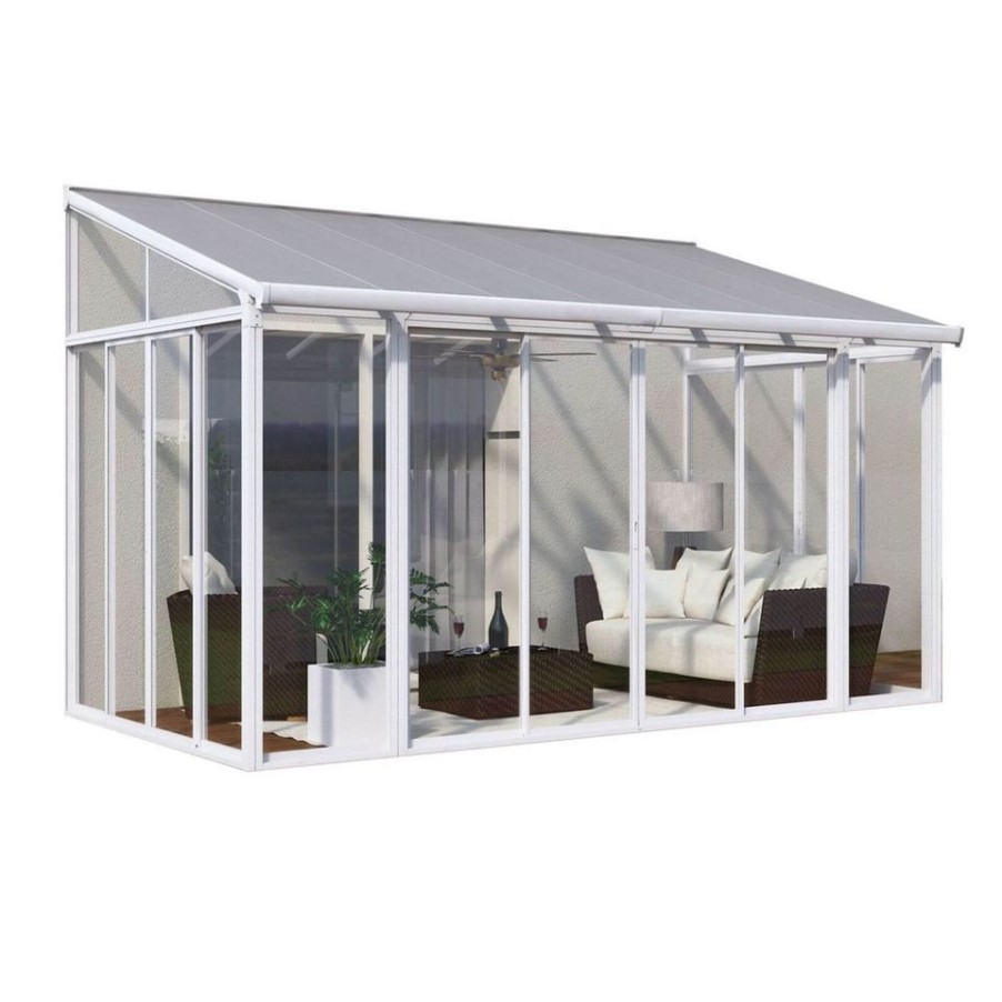 Homebase Garden Buildings | Palram Canopia Sanremo 10 X 14Ft Conservatory - White