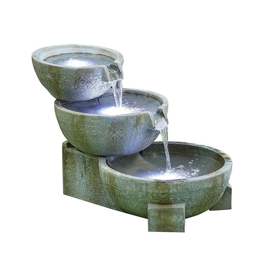 Homebase Water Features | Stylish Fountain Oasis Water Feature With Leds