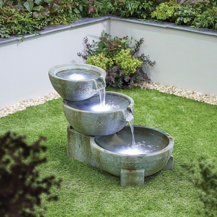 Homebase Water Features | Stylish Fountain Oasis Water Feature With Leds