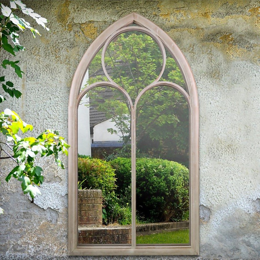 Homebase Mirrors | Mirroroutlet Somerley Chapel Arch Large Garden Mirror - 150X81Cm