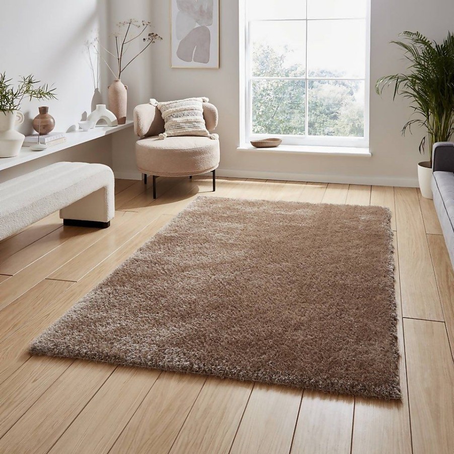 Homebase Rugs | Ivy Shaggy Rug - Natural - 120X170Cm