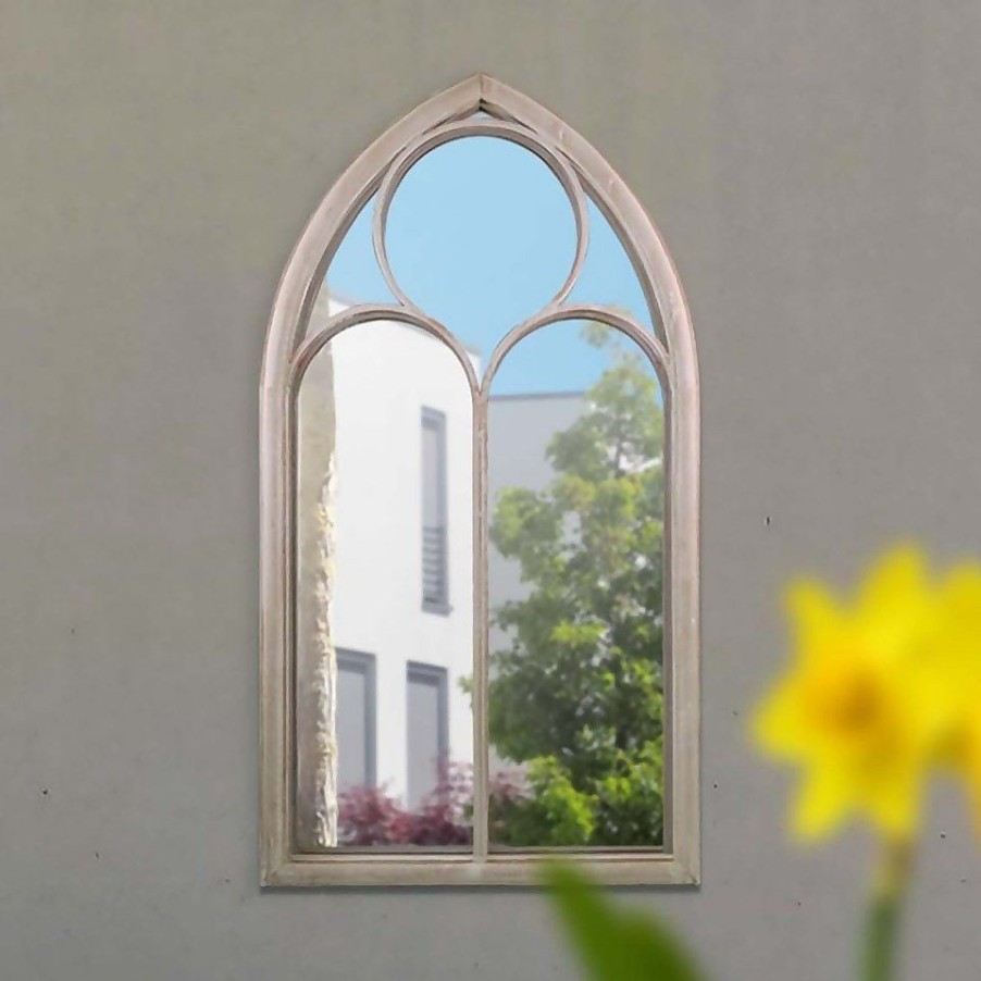 Homebase Mirrors | Mirroroutlet Somerley Chapel Arch Metal Garden Mirror - 112X61Cm