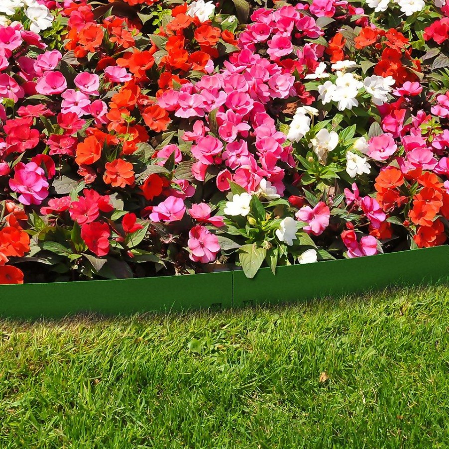 Homebase Lawn & Garden Edging | Straight Edge Garden Landscape Edging Kit