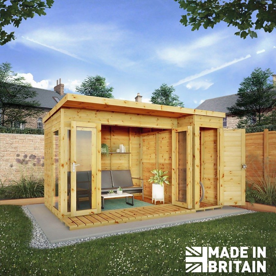 Homebase Garden Buildings | Mercia 12 X 8Ft Garden Room With Side Shed - Incl. Installation