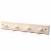 Homebase Hallway Furniture | Antique White Shaker Hook Rail - 4 Hooks