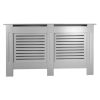 Homebase Hallway Furniture | Radiator Cover With Horizontal Slatted Design In Grey - Large