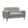 Homebase Sofas And Sofa Beds | Draper Woven Fabric 2 Seater Sofa In A Box - Grey