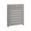 Homebase Hallway Furniture | Barnford Small Radiator Cover With Drawer In Grey & Oak Effect