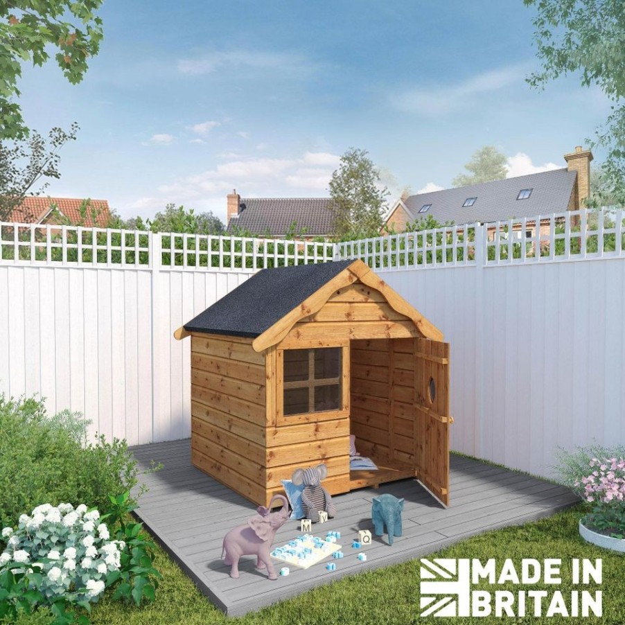 Homebase Garden Buildings | Mercia 4 X 4Ft Snug Wooden Playhouse