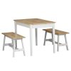 Homebase Dining Room Furniture | Melrose Bench Dining Set Oak And White