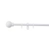 Homebase Curtain Poles & Tracks | White Extendable Curtain Pole With Ball Finial- 170-300Cm (Dia 16/19Mm)