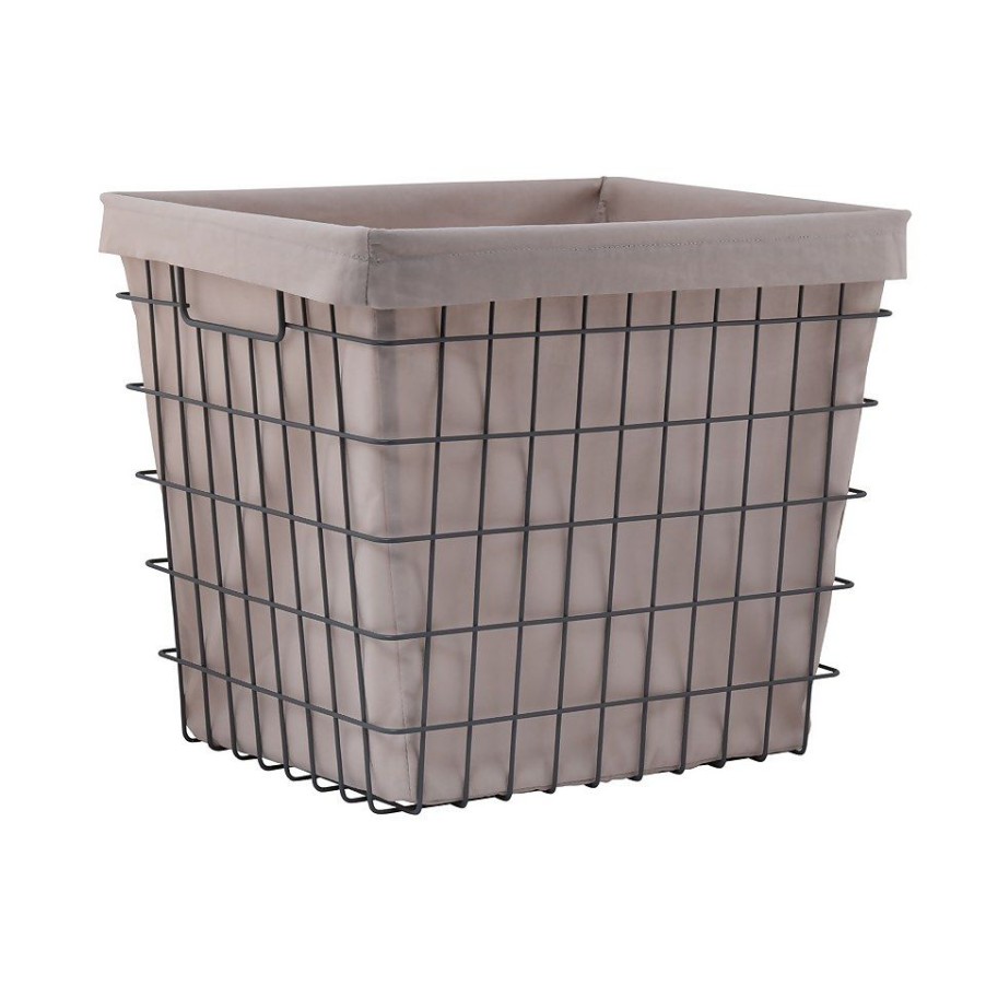 Homebase Cube Storage | Clever Cube Wire Insert Charcoal Storage Basket